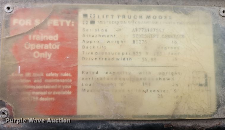 image for item EO4917 Hyster H60 forklift