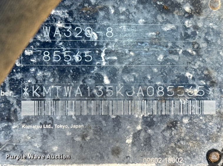 image for item EP2761 2018 Komatsu WA320-8 wheel loader