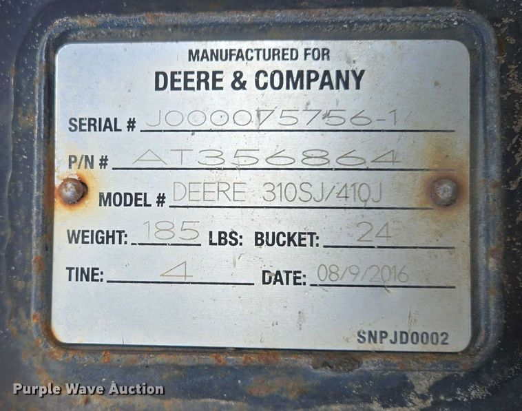 image for item ES2664 2015 John Deere 310SL HL backhoe