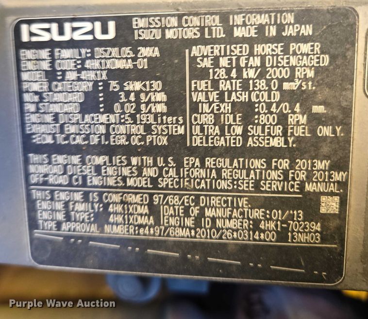 image for item ES2665 2014 John Deere 245G LC excavator