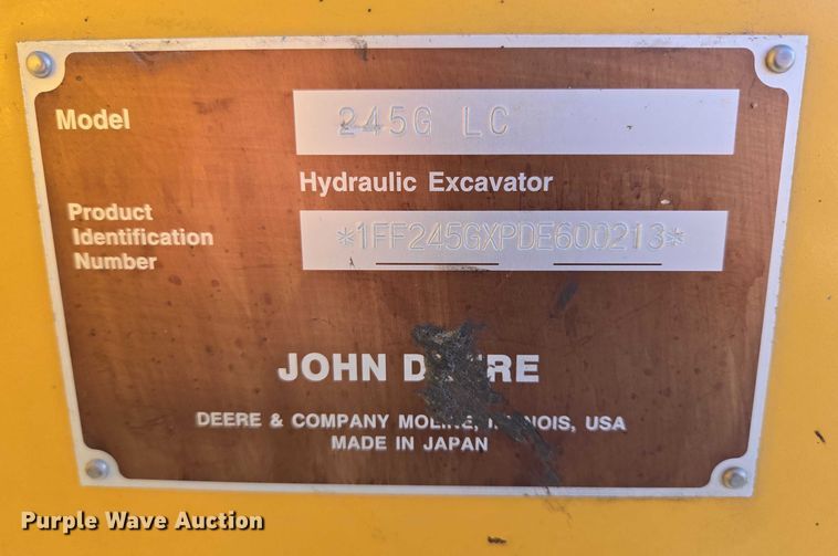 image for item ES2665 2014 John Deere 245G LC excavator