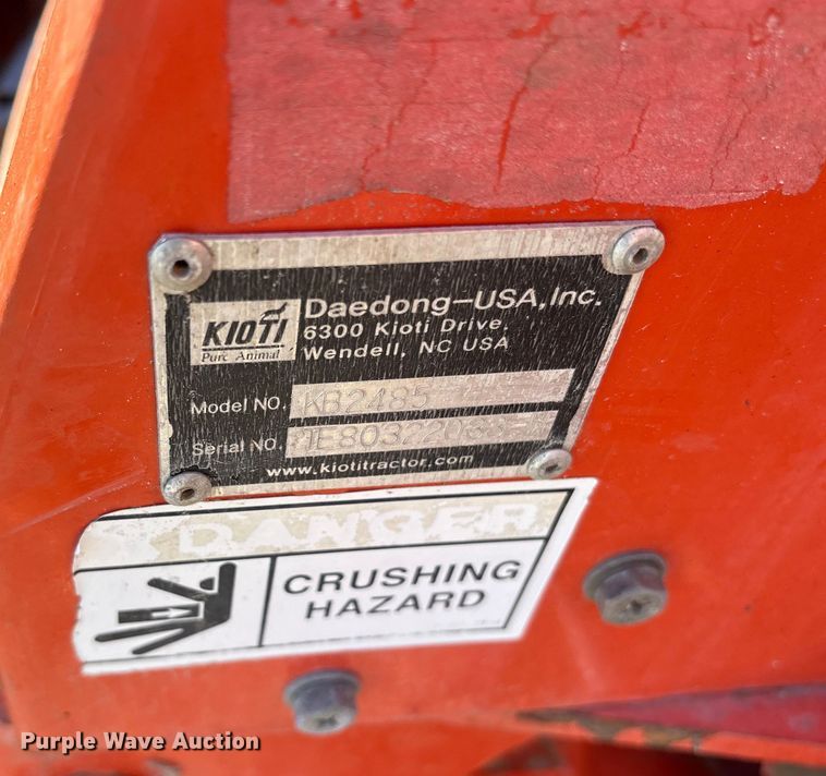 image for item ES8501 Kioti DK35SE MFWD tractor