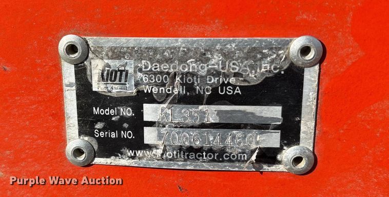 image for item ES8501 Kioti DK35SE MFWD tractor