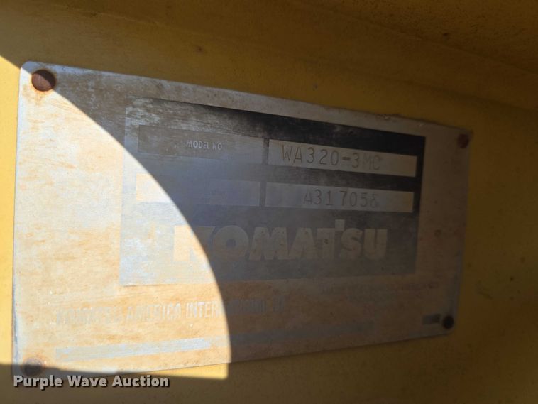 image for item ET1156 2002 Komatsu WA320-3MC wheel loader