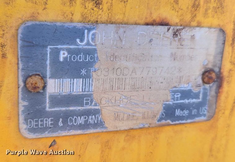 image for item ET1159 1991 John Deere 310D backhoe