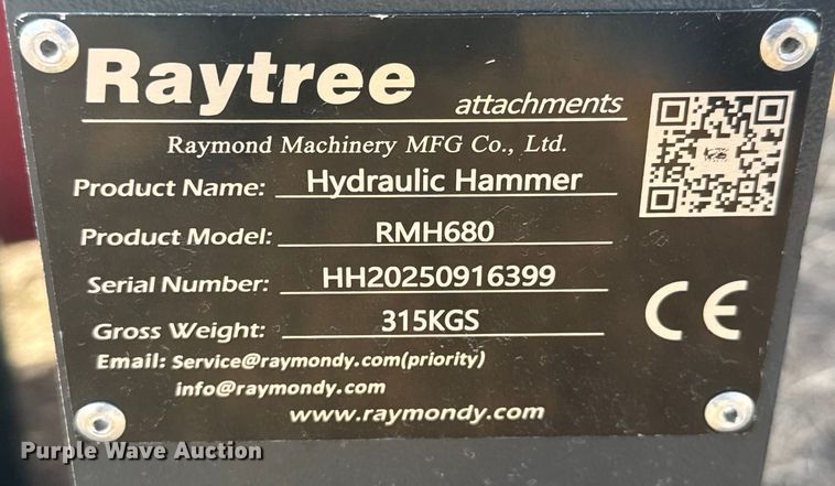image for item ET4152 Raytree RMH680 skid steer breaker