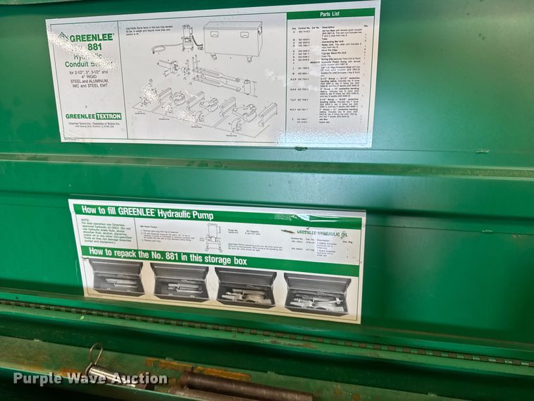 image for item FB0531 Green line 855 bender pipe bender