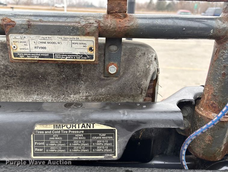 image for item FG2512 2012 Kubota RTV900 utility vehicle