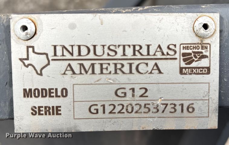 image for item FG2552 Industrias America Snowbusters  G-12 skid steer snow pusher