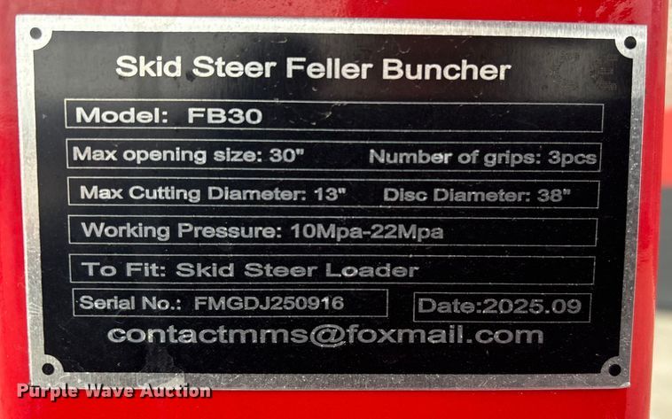 image for item FG2556 2025 GIYI FB30  skid steer feller buncher