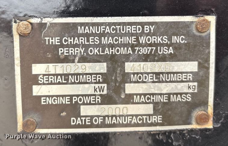 image for item FG2563 2000 Ditch Witch 410SXD vibratory cable plow