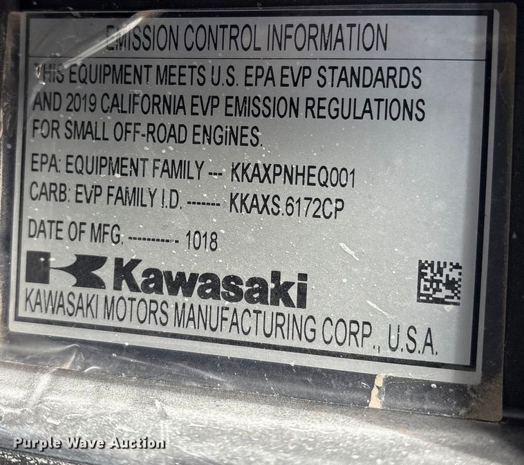 image for item FG2570 2019 Kawasaki Mule 4010EPS utility vehicle