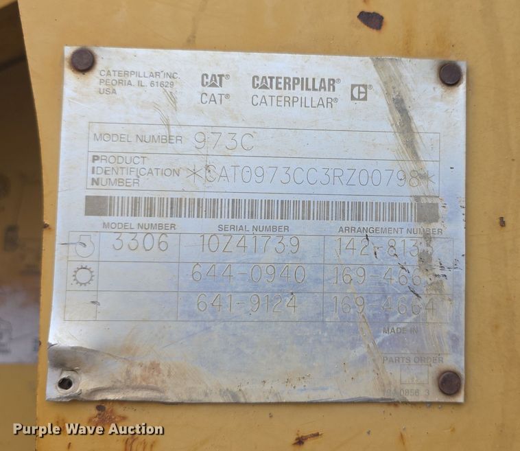 image for item FI0747 2003 Caterpillar 973C track loader