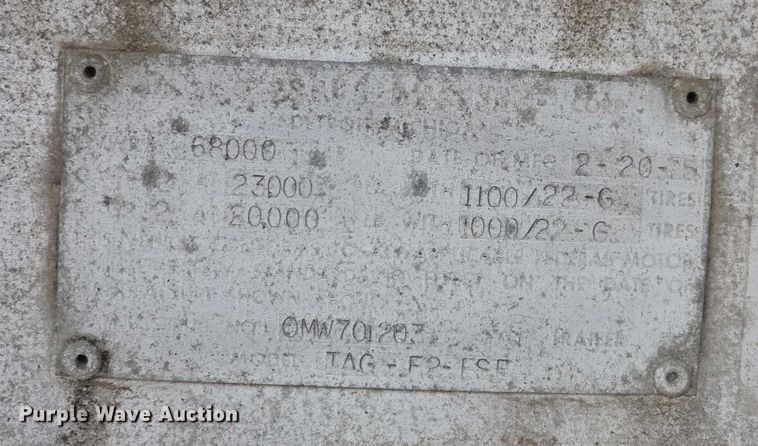 image for item FI0749 1975 Fruehauf TAGF2FSF tank trailer