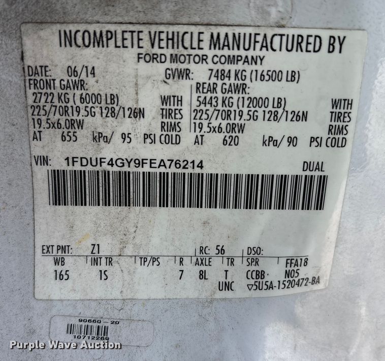 image for item FK1045 2015 Ford F450 utility / service truck