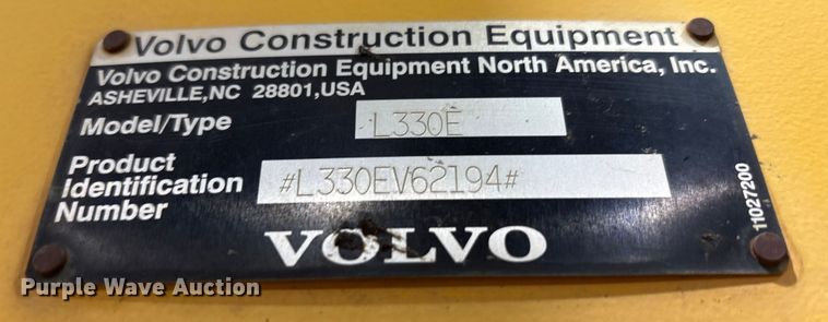 image for item FK1054 2005 Volvo L330E wheel loader