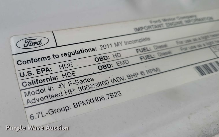 image for item NO9832 2011 Ford F450 flatbed pickup truck