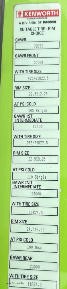 image for item YA1644 2018 Kenworth  T880 dump truck