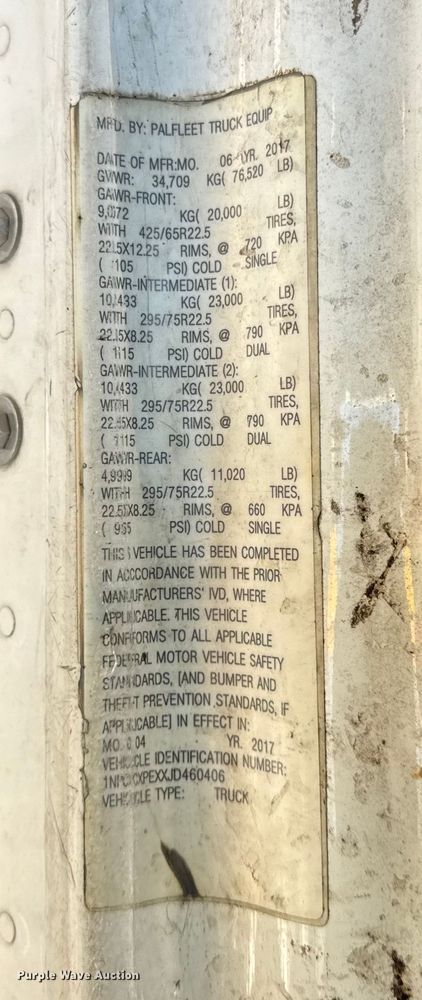 image for item YA1715 2018 Peterbilt 567 crane truck