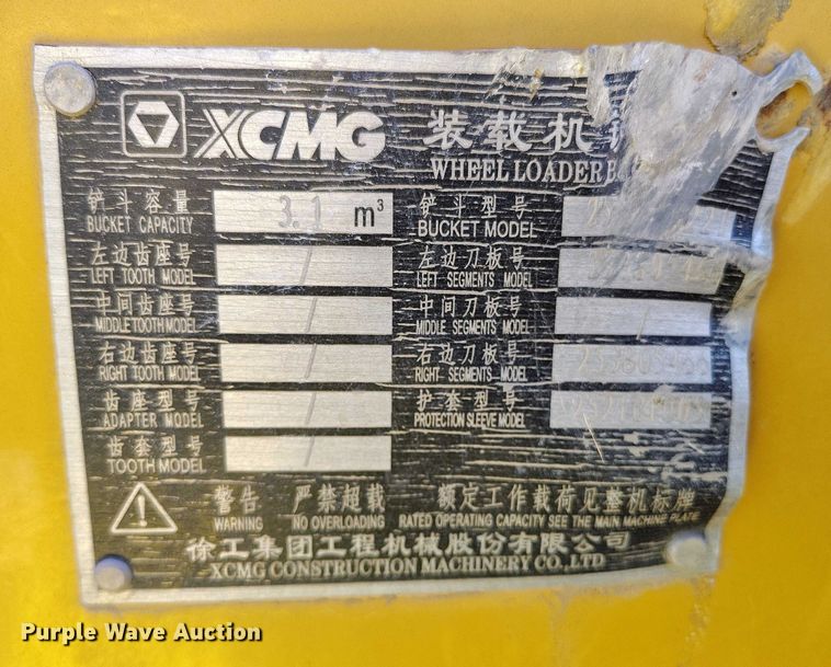 image for item YA1765 2023 XCMG XC958U wheel loader