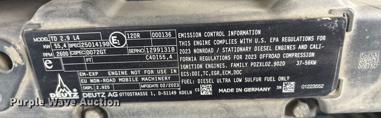 image for item YA1892 2023 Genie GTH-5519 telehandler