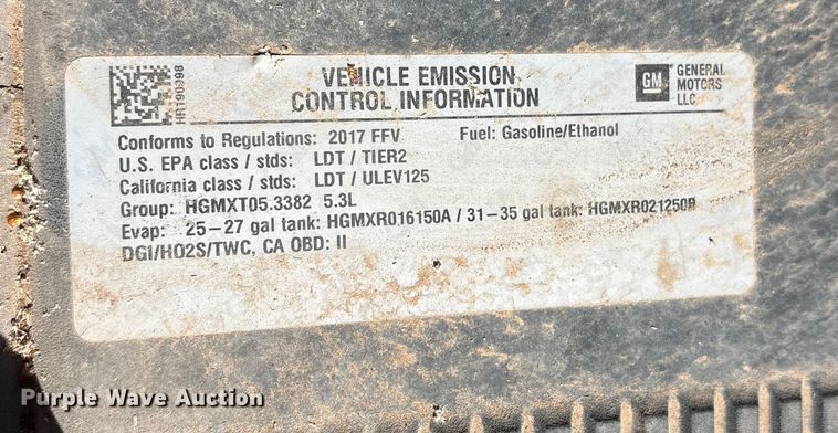 image for item DM1982 2017 Chevrolet Tahoe Police SUV