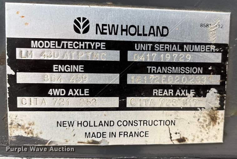 image for item DW7383 2003 New Holland LM430 telehandler