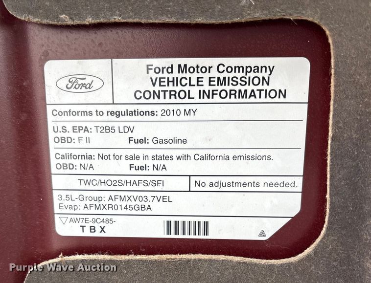 image for item DX5936 2010 Ford Taurus 