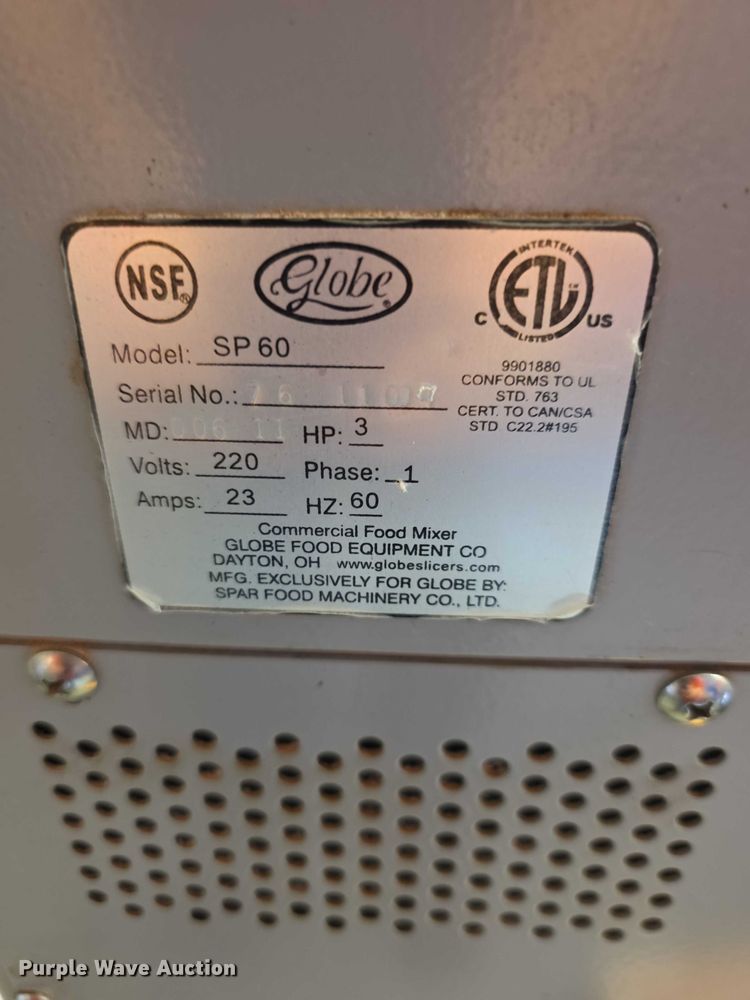 image for item DZ3746 Globe SP60 mixer