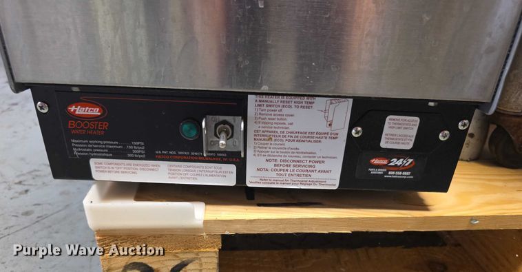 image for item DZ3747 Hatco C12 water heater booster