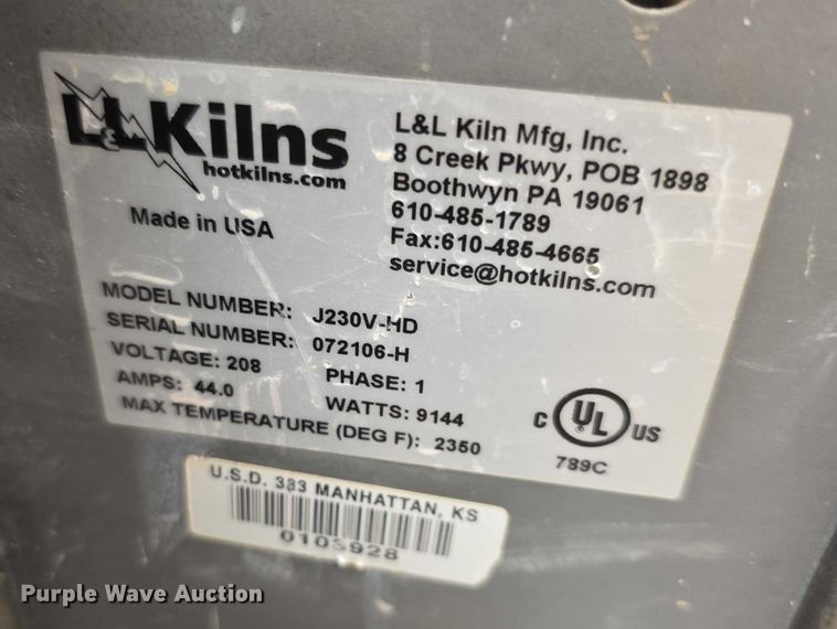 image for item DZ3759 L&L J230VHD kiln