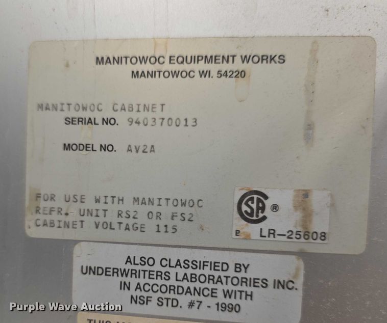 image for item DZ3777 Manitowoc AV2A  freezer