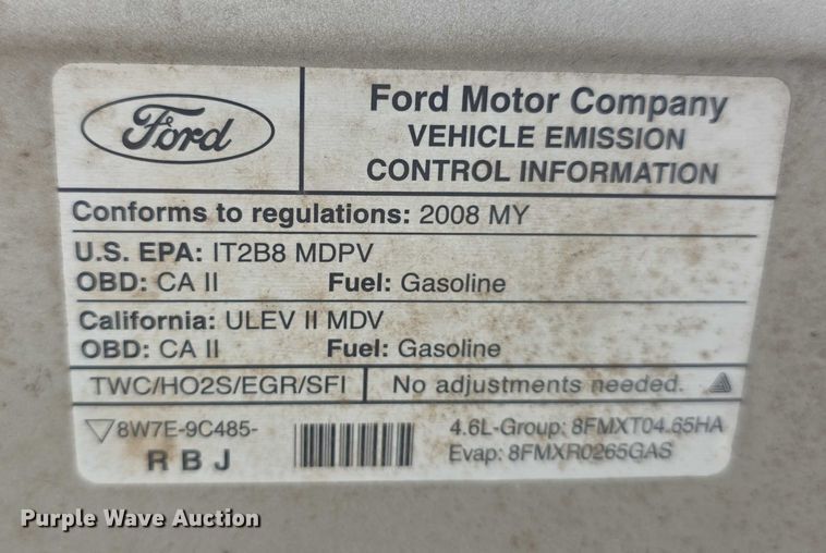 image for item DZ3787 2008 Ford E250 van