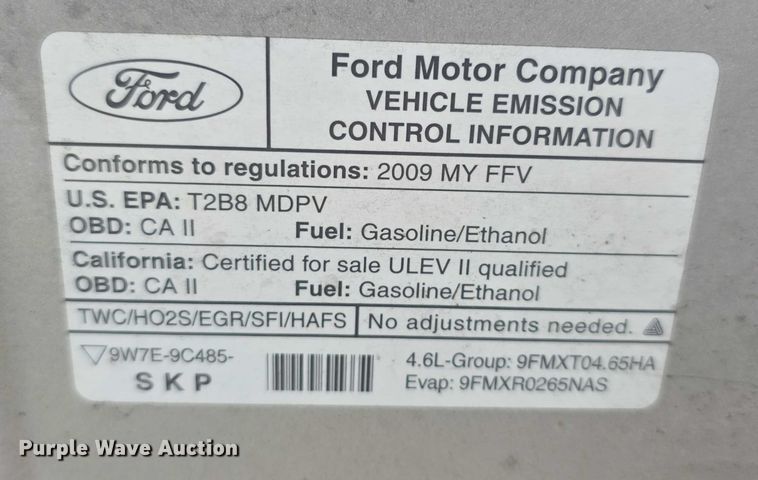 image for item DZ3789 2009 Ford E250 van