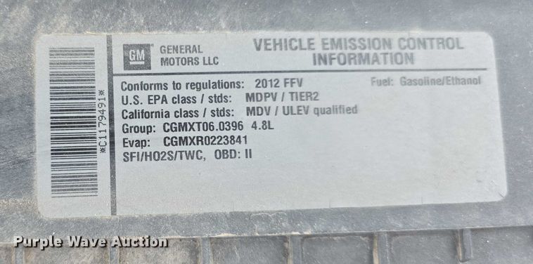 image for item DZ3793 2012 Chevrolet Express van