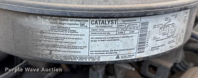 image for item EC4496 1995 Chevrolet C3500 utility bed pickup truck