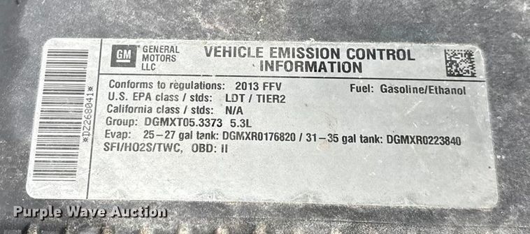 image for item ED2466 2013 Chevrolet Silverado 1500 Ext. Cab pickup truck