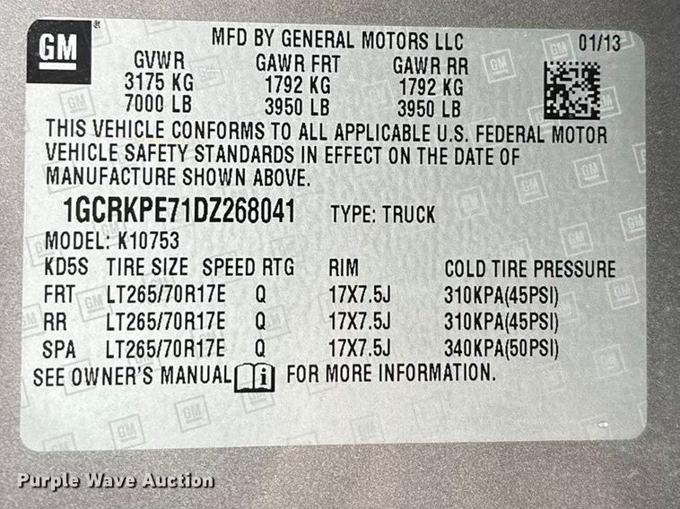 image for item ED2466 2013 Chevrolet Silverado 1500 Ext. Cab pickup truck