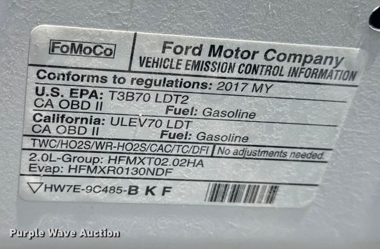 image for item EN0832 2017 Ford Escape SE SUV