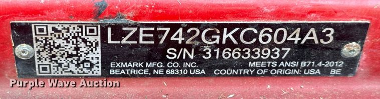 image for item EN0834 ExMark Lazer Z ZTR lawn mower