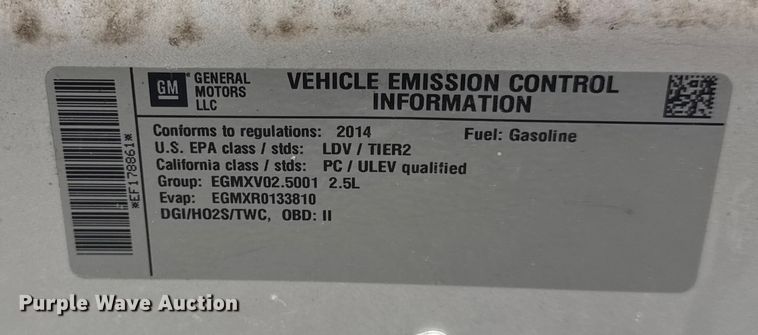 image for item EN0852 2014 Chevrolet Malibu Sedan