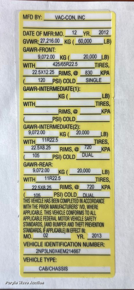 image for item ER0345 2014 Peterbilt 348 sewer jetter truck