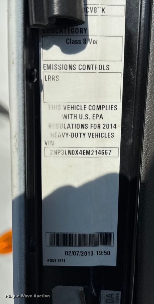 image for item ER0345 2014 Peterbilt 348 sewer jetter truck