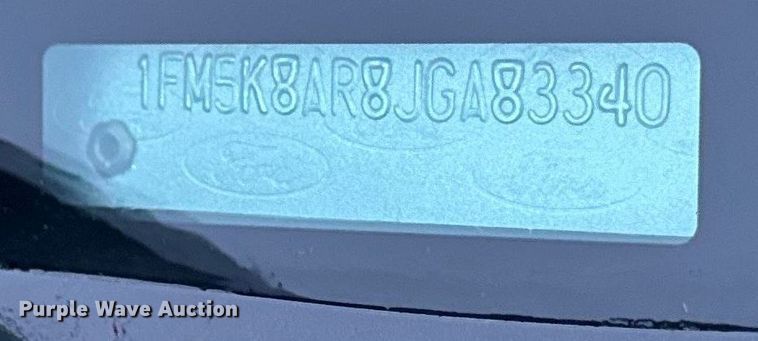 image for item ER0371 2018 Ford Explorer Police Interceptor SUV