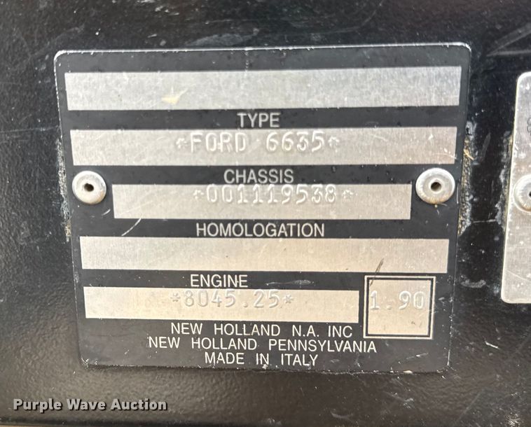 image for item ER0376 1997 New Holland 6635 tractor