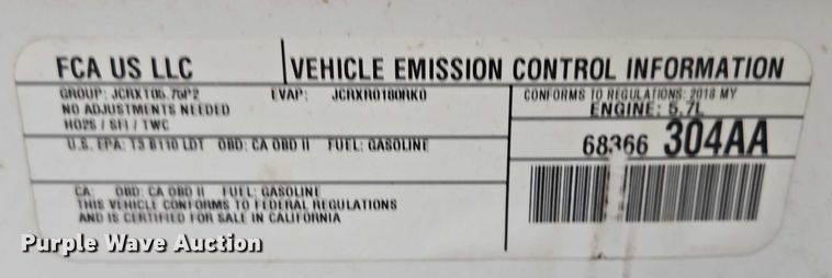 image for item ES2721 2018 Dodge Durango SSV SUV