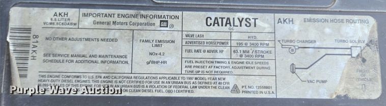 image for item ES2723 1997 Chevrolet 3500 Crew Cab pickup truck cab and chassis