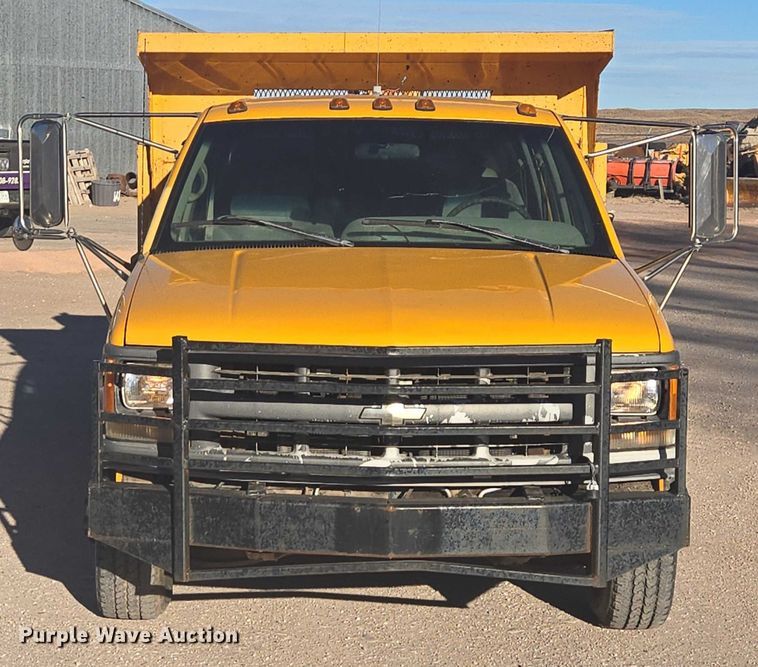 image for item ES2725 1996 Chevrolet 3500 Crew Cab dump bed pickup truck