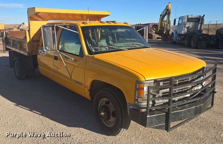 image for item ES2725 1996 Chevrolet 3500 Crew Cab dump bed pickup truck