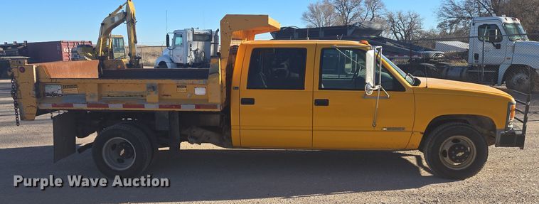 image for item ES2725 1996 Chevrolet 3500 Crew Cab dump bed pickup truck
